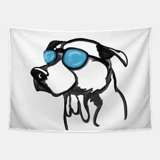 Dog wearing glasses Tapestry