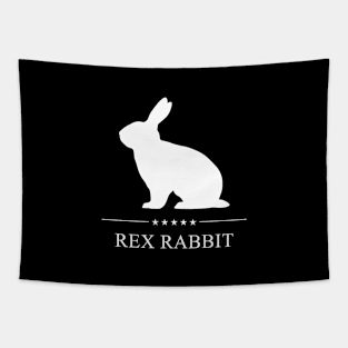 Rex Rabbit White Silhouette Tapestry