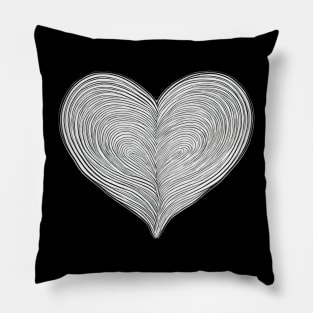 Black and white heart design | Pillow