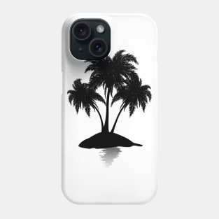 Small tropical island silhouette Phone Case