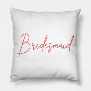 Bridesmaid Rose Script Pillow