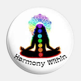 Harmony Within Chakra Mandala Pin