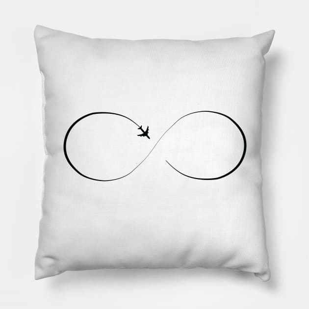 Aircraft infinity design Pillow by Avion