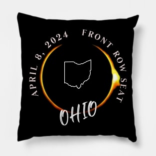 2024 Ohio Eclipse Front Row Seat To Total Darkness Pillow