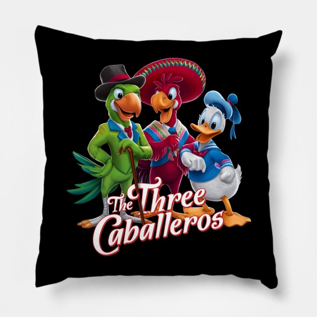 The Three Caballeros Pillow by Florian Sallo