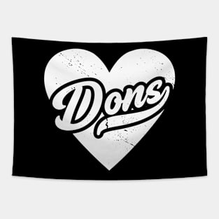 Vintage Dons School Spirit // High School Football Mascot // Go Dons Tapestry