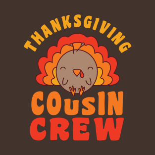 Thanksgiving Cousin Crew Matching Family Group Kawaii Turkey T-Shirt