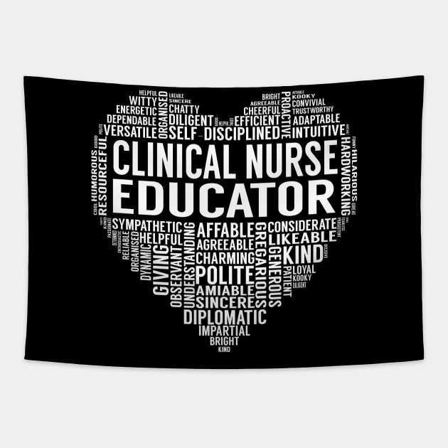 Clinical Nurse Educator Heart Tapestry by LotusTee