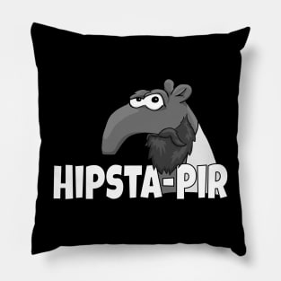 Hipster Tapir Bearded Malayan Tapir Illustration Pillow