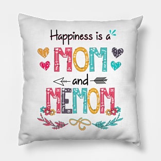 Happiness Is A Mom And Memom Wildflower Happy Mother's Day Pillow