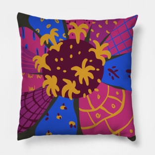 Bold colored daisy flower Pillow