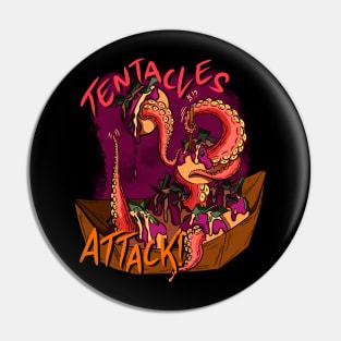 Tentacles Attack (takoyaki) Pin