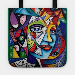 Cubism in the style of Picasso Tote