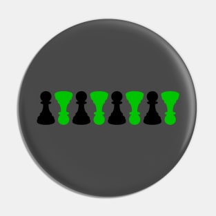 Black And Green Pattern Chessboard Pieces Pin