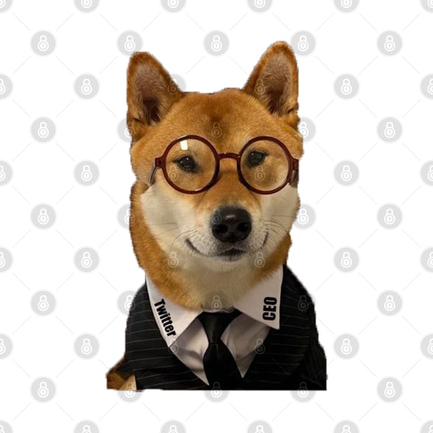 New CEO Twitter Shiba Inu Dog Floki by S-Log