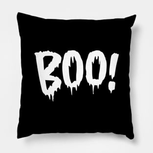 Boo Design - white text Pillow