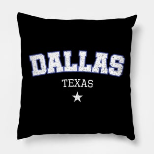 Dallas Texas Grunge Pillow