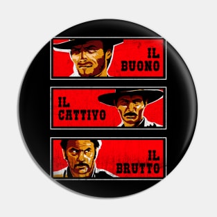 The Good, Bad & The Ugly Italian version Worn Pin