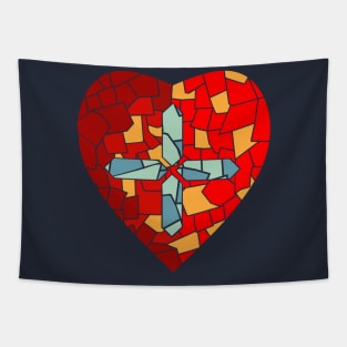 cross glass Tapestry