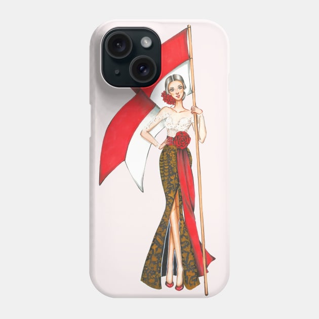 Indonesian Independence Day Phone Case by Ji Illustrator