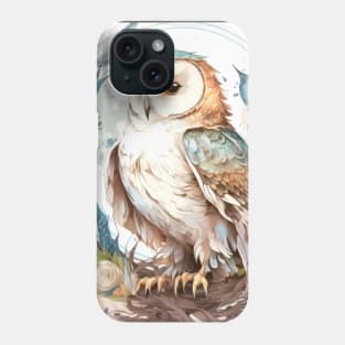 Owl Bird Portrait Animal Painting Wildlife Outdoors Adventure Phone Case