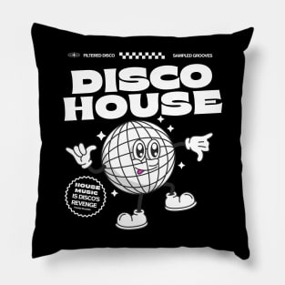 DISCO HOUSE  - Disco Ballin (White) Pillow