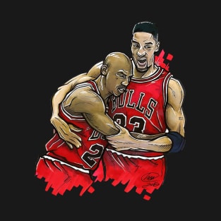 BASKETBALLART - best friends mj T-Shirt