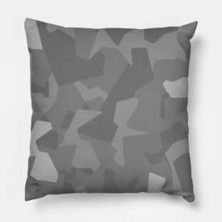 Design camo pattern light grey Pillow