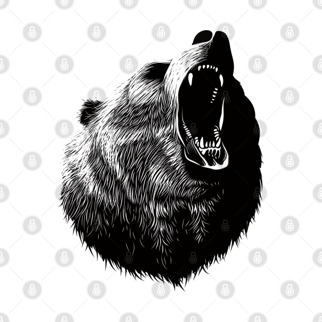 Roaring Bear (white) by zoneo