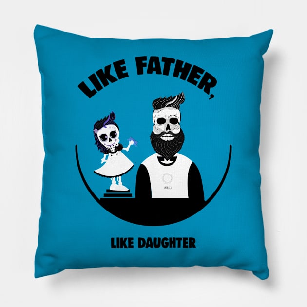 Like Father, Like Daughter Pillow by Sayard Ilustra
