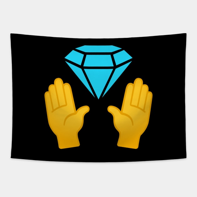 Diamond Hands Tapestry by TextTees