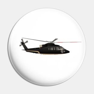 Black and Beige Stylish Helicopter Pin