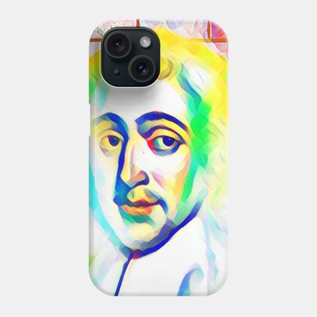 Baruch Spinoza Colourful Portrait | Baruch Spinoza Artwork 10 Phone Case by JustLit