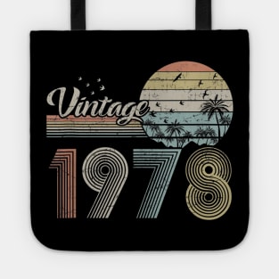 Vintage 1978 Design 42 Years Old 42nd birthday for Men Women Tote