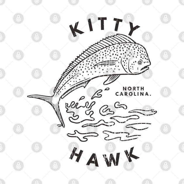 Kitty Hawk, NC Summertime Vacationing Mahi Mahi Big Head Fish by Contentarama