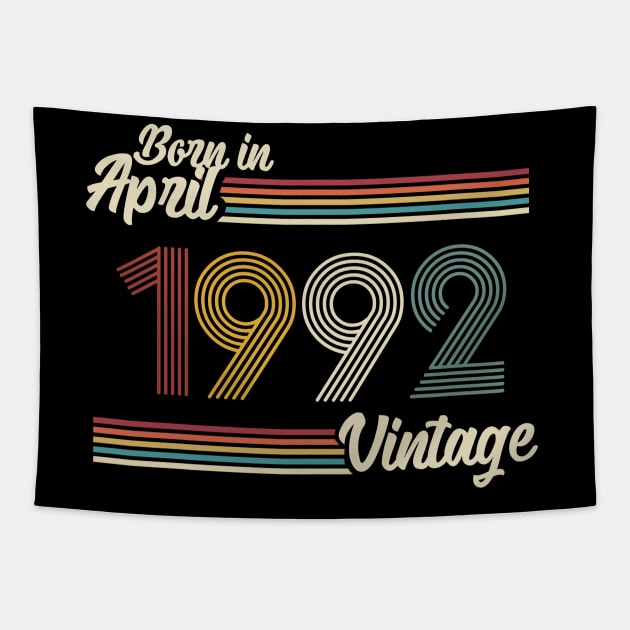Vintage Born In April 1992 Tapestry by Jokowow