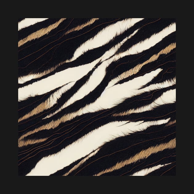 Stylized White Tiger Fur - Printed Faux Hide #10 by Endless-Designs