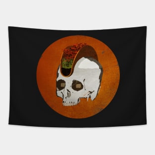 The Original Punk Rock Taco with Mohawk Skull! Tapestry