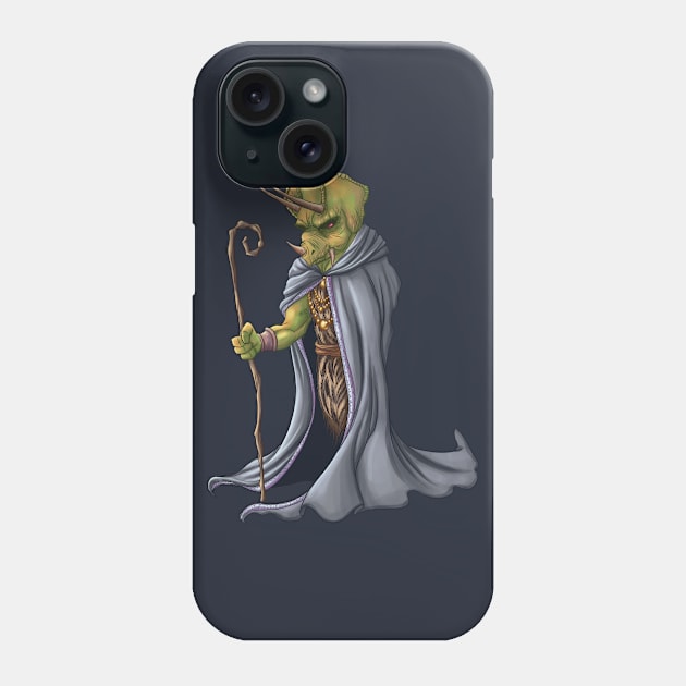 Triceratops Wizard Phone Case by BoardtoDice