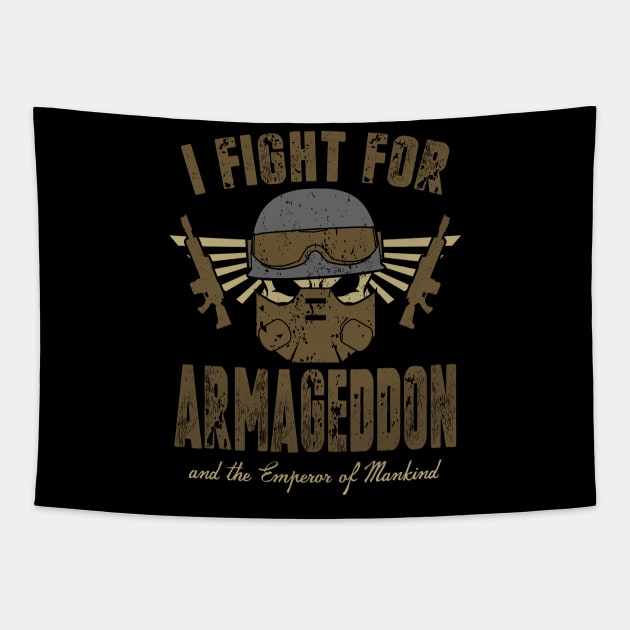 FIGHT FOR ARMAGEDDON Tapestry by Absoluttees