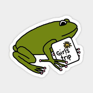 Green Frog goes on Girls Trip Magnet