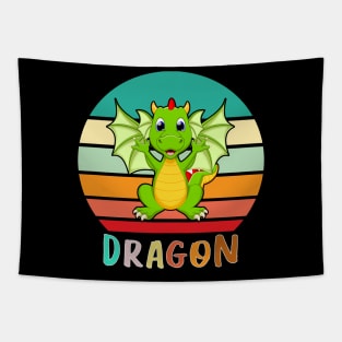 Vintage Retro Dragon Tapestry