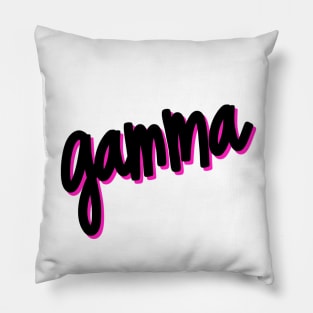 Greek Alphabet: gamma (black-pink) Pillow