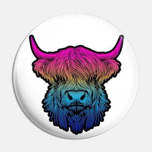 No Bad Hair Day Cow Pin