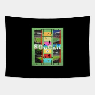 Soccer Collage Tapestry
