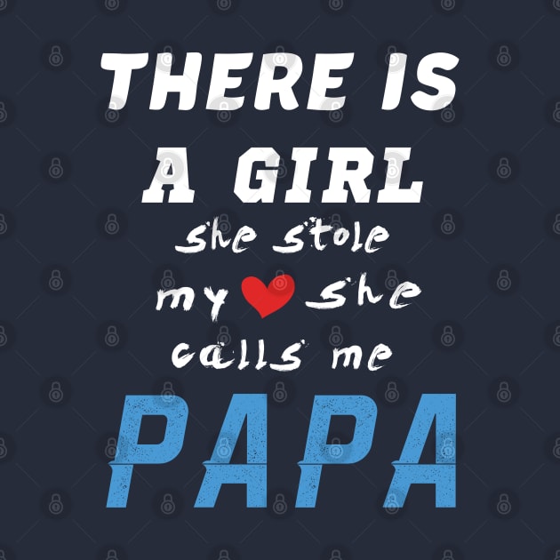 Papa Gifts Shirts from Granddaughter, She Stole My Heart by CareTees