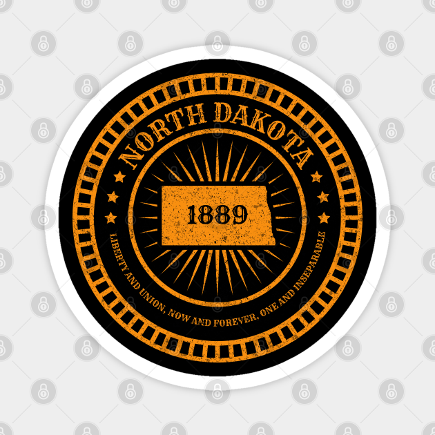 North Dakota ND Map Slogan Motto Flickertail Peace Garden State