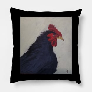 The Black Rooster Pillow