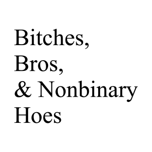 B*tches, Bros, & Nonbinary Hoes! T-Shirt