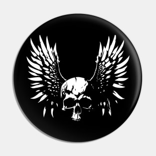 skull with wings Pin